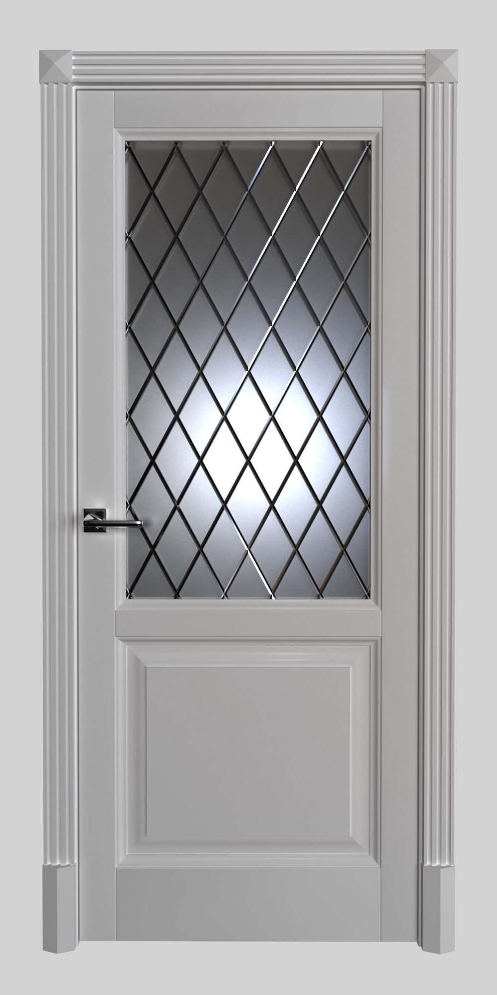 Межкомнатная дверь в стиле венеция со вставкой стекла